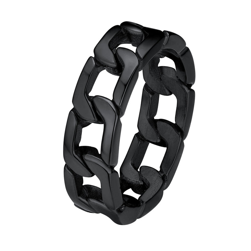 Chunky Cuban Link Chain Ring for Stainless Steel
