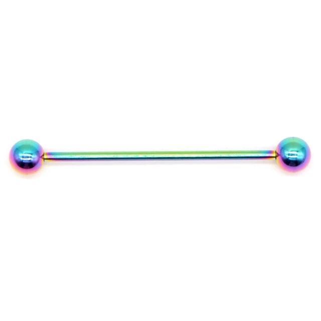 1pc Long Stainless Steel Industrial Piercing / Ear Cartilage Jewelry / Earring Straight Barbell