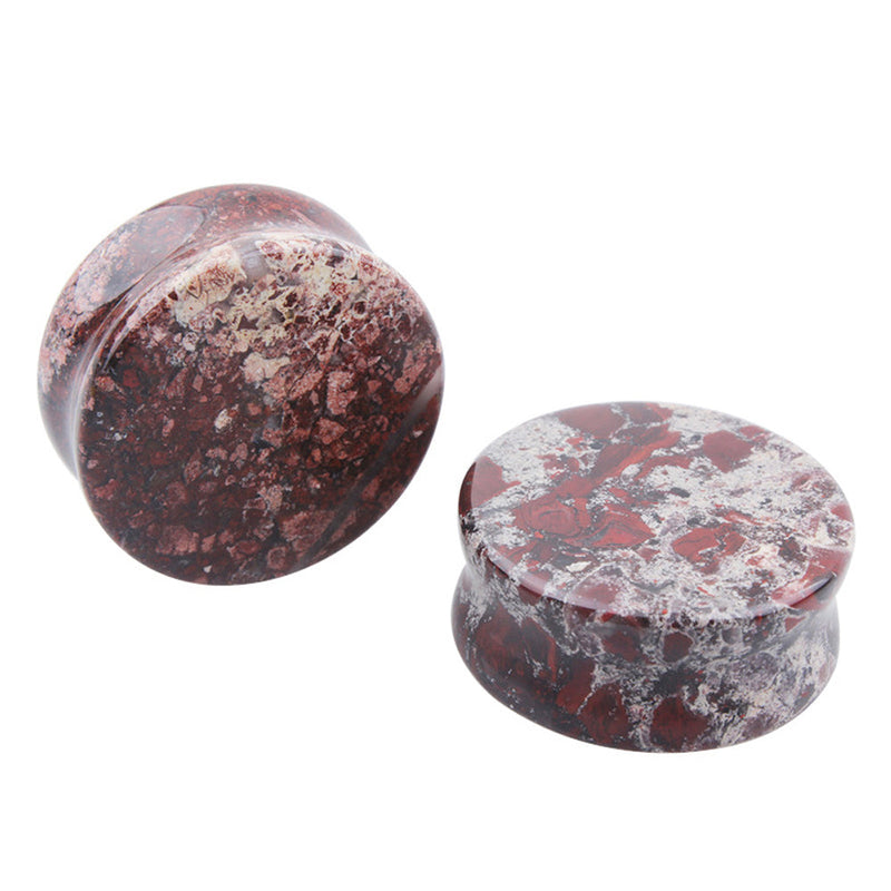 1pc Stone Ear Plugs / Gauges Earrings Flesh Tunnel Piercing / Bloodstone Expander Body Jewelry