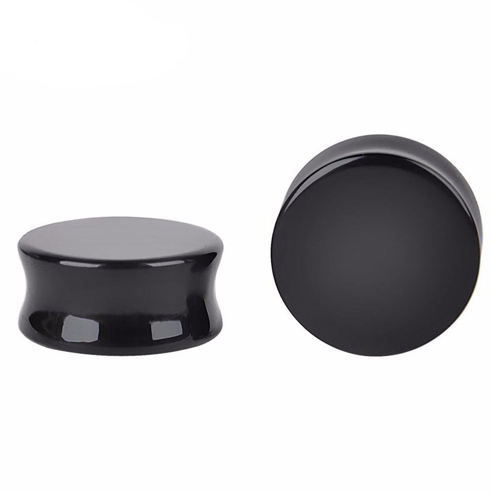1pc Stone Ear Plugs / Gauges Earrings Flesh Tunnel Piercing / Obsidian Expander Body Jewelry