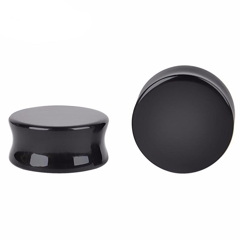 1pc Stone Ear Plugs / Gauges Earrings Flesh Tunnel Piercing / Obsidian Expander Body Jewelry