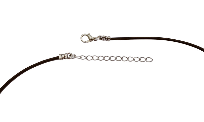 Dragonweave Steel Celtic Triskele Spiral Pendant Necklace on Black Leather Cord, Adjustable
