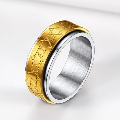 Star of David Spinner Anxiety Ring for