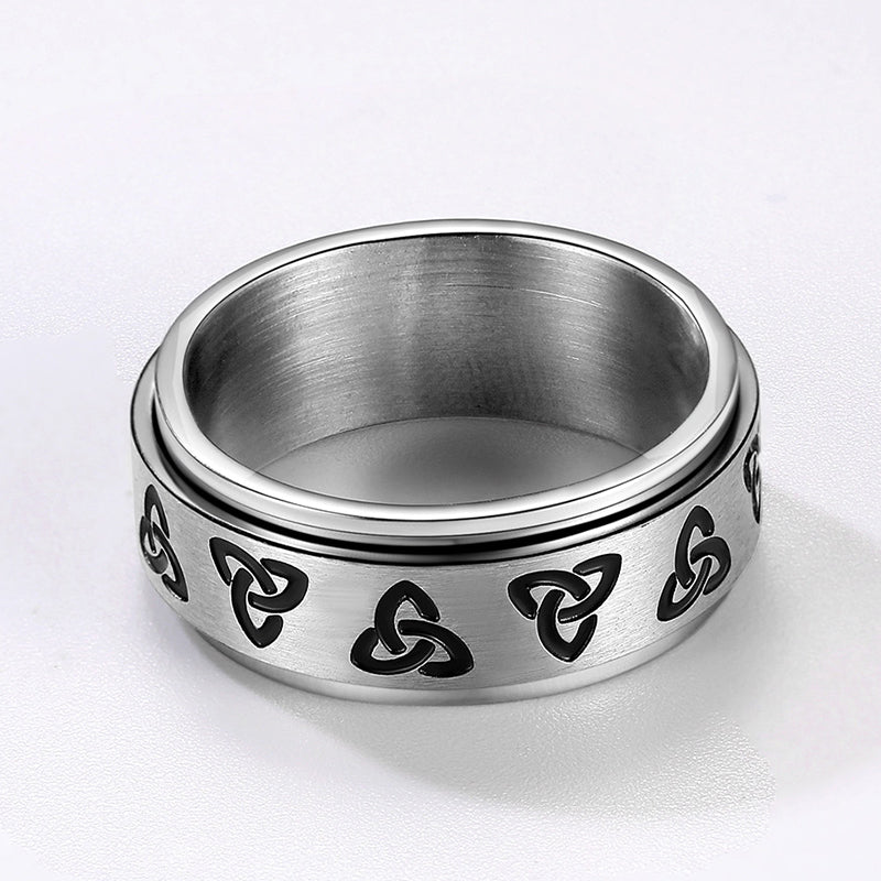Celtic Knot Fidget Band Ring for Anxiety for
