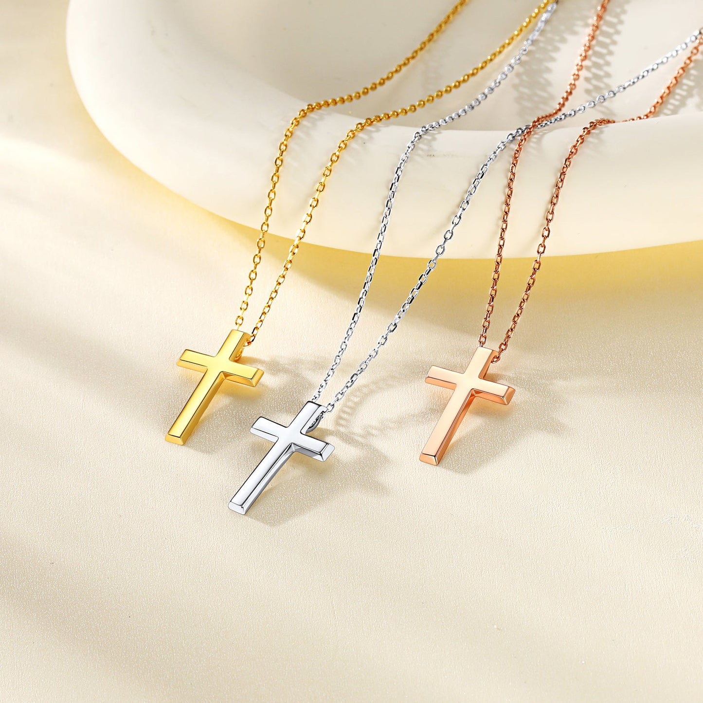 Dainty Cross Pendant Necklace for Mom, Christian Faith Pendant Necklace Gift