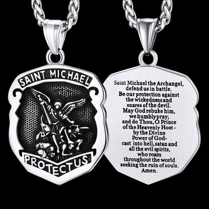Catholic Saint Michael Pendant Necklace for