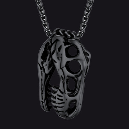 T-rex Dinosaur Skull Head Necklace Pendant for