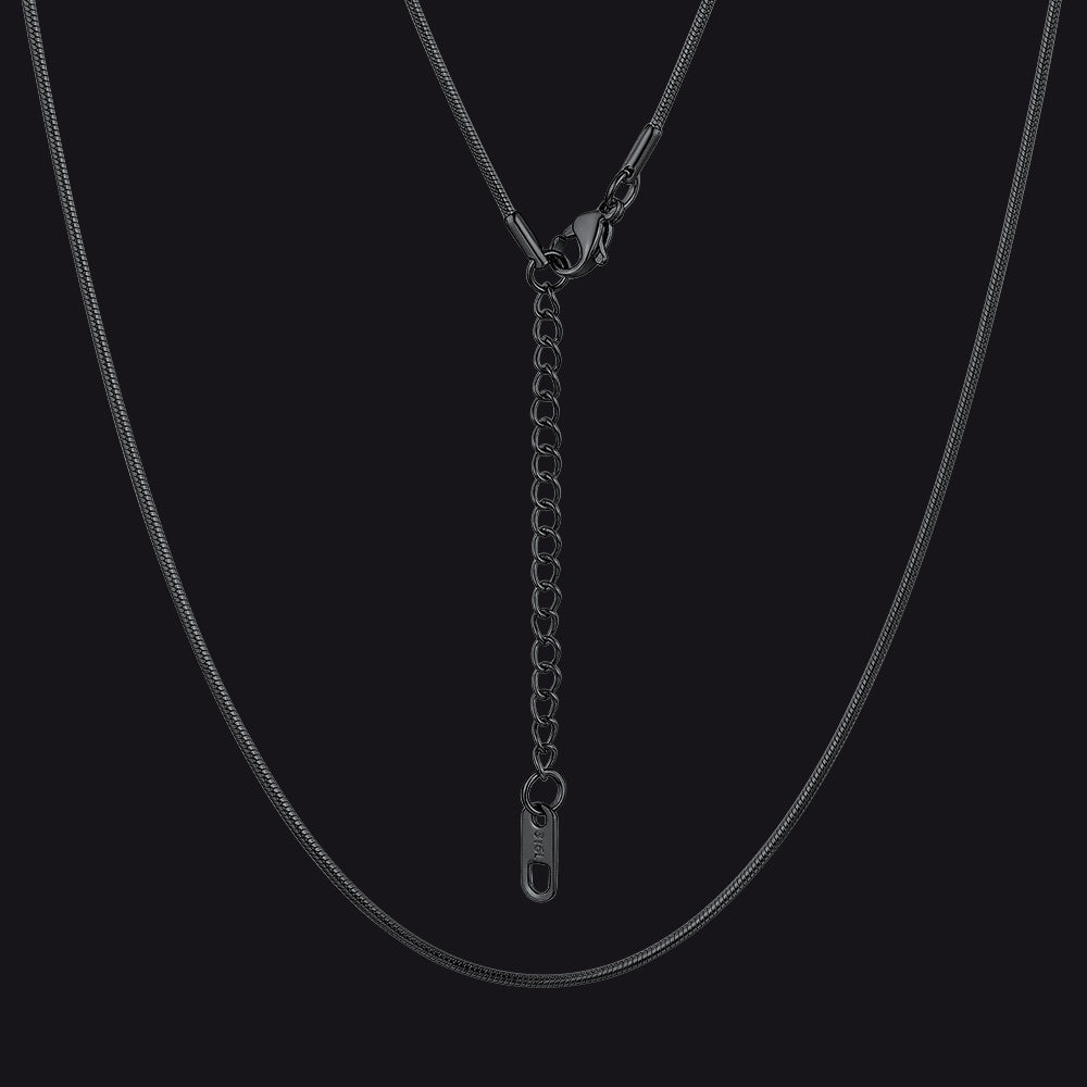 1.2mm Thin Snake Link Chain Necklace for