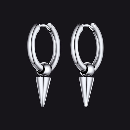 Punk Spike Huggie Hoop Earrings for