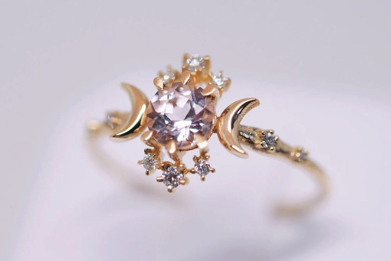 Triple Goddess Star Crystal Ring