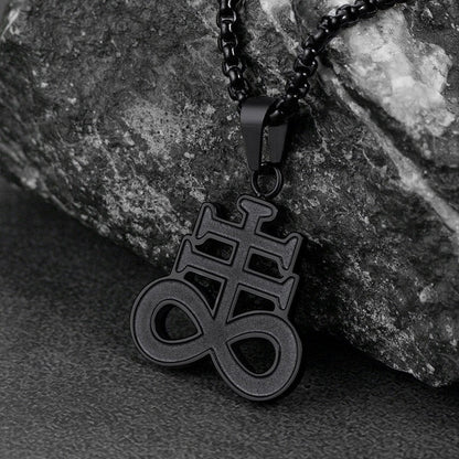 Satanic Leviathan Cross Necklace for