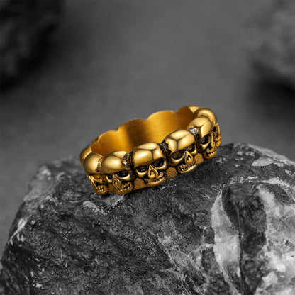 Gothic Punk Skull Ring for Stainless Steel