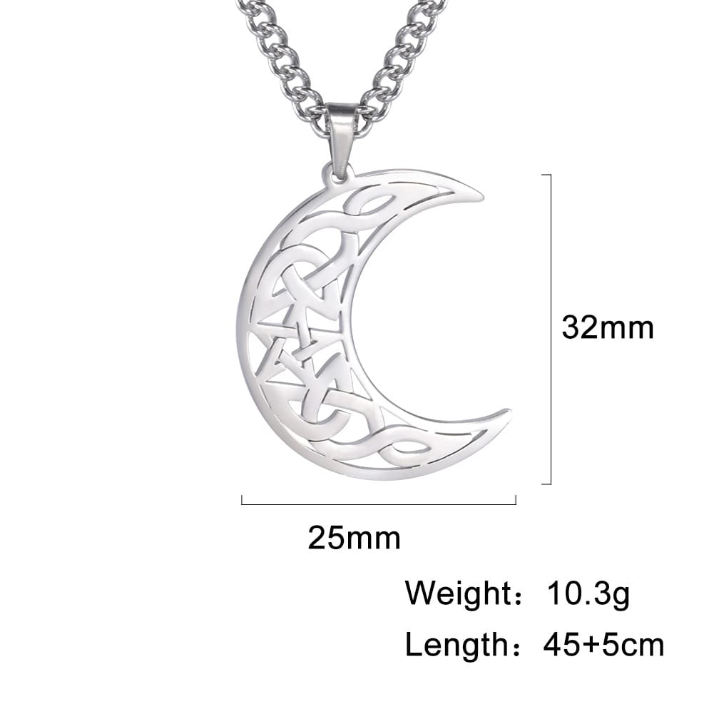 Triskelion New Moon Pendant Necklace