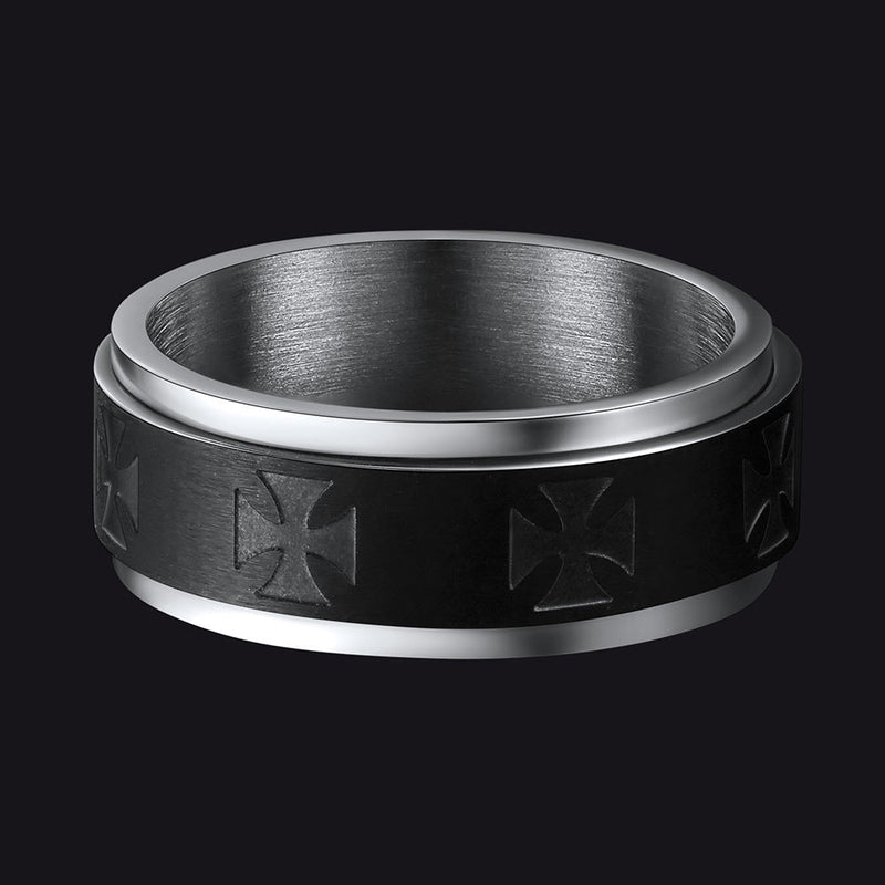 Knights Templar Cross Anxiety Ring for