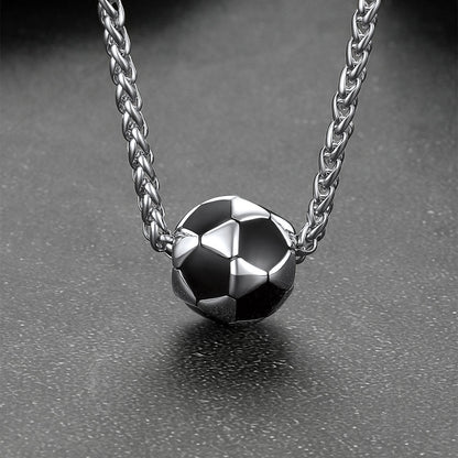 3d Soccer Pendant Sport Necklace for