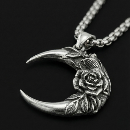 Rose Crescent Necklace