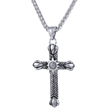 Stainless Steel Cross Crucifix Necklace for