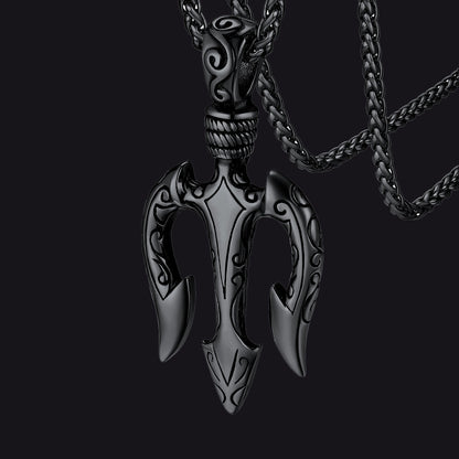 Poseidon Trident Necklace Ancient Greek Mythology Pendant