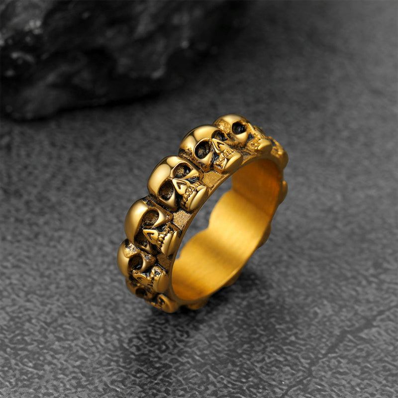 Gothic Punk Skull Ring for Stainless Steel