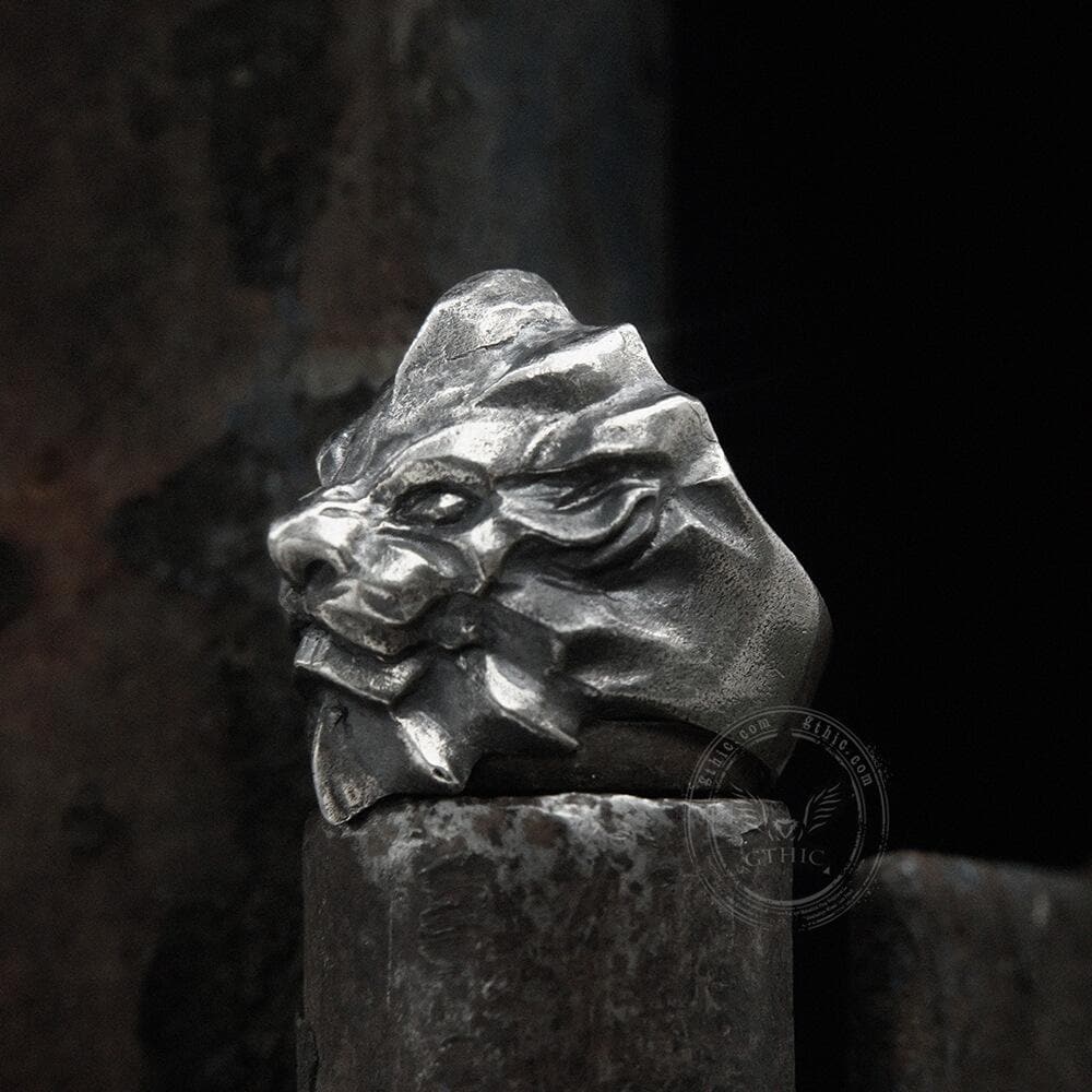 3d Lion Sterling Silver Beast Ring