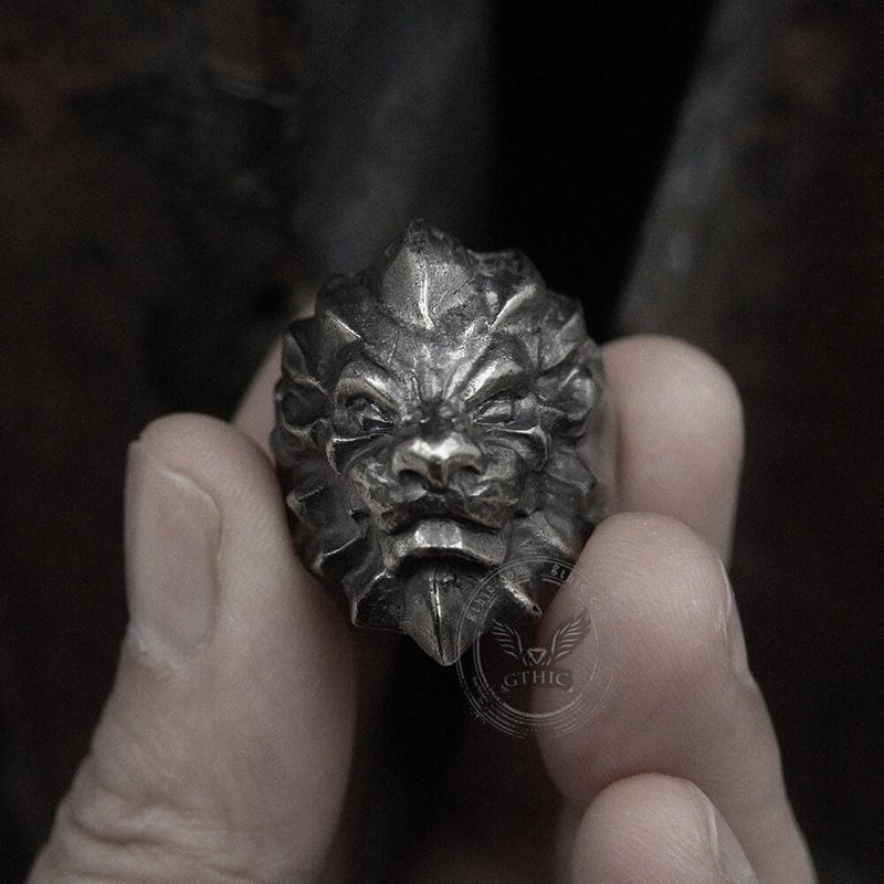 3d Lion Sterling Silver Beast Ring