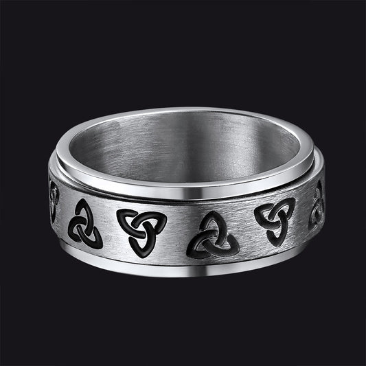 Celtic Knot Fidget Band Ring for Anxiety for