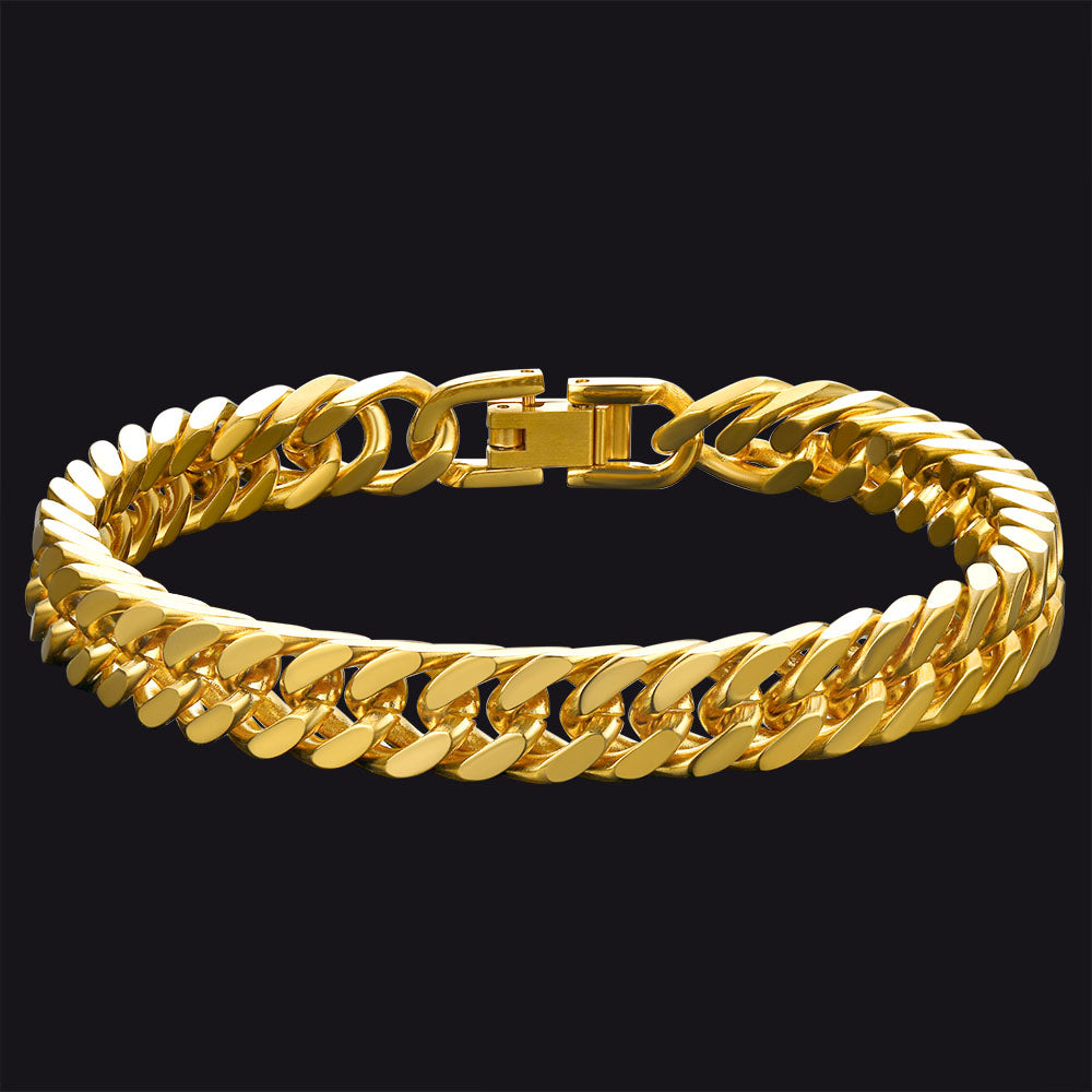 Miami Cuban Link Chain Bracelet for in Stainless Steel