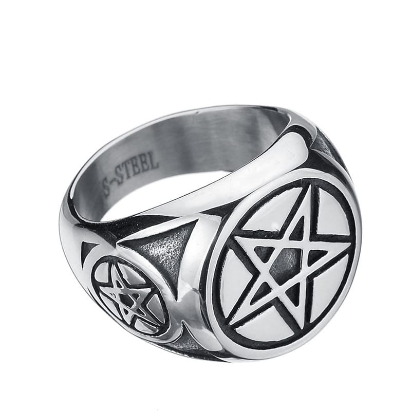 Triple Pentacle Guardian Ring