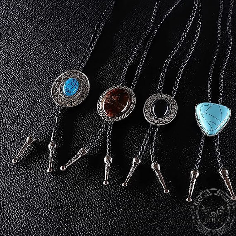4 Pieces Gem-set Bolo Tie