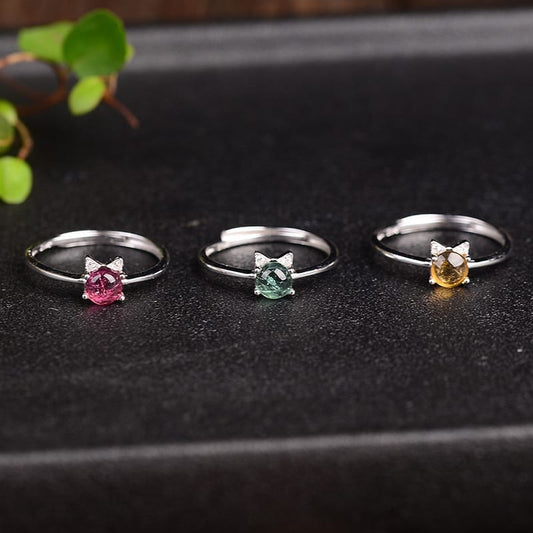 Mystic Feline Crystal Ring