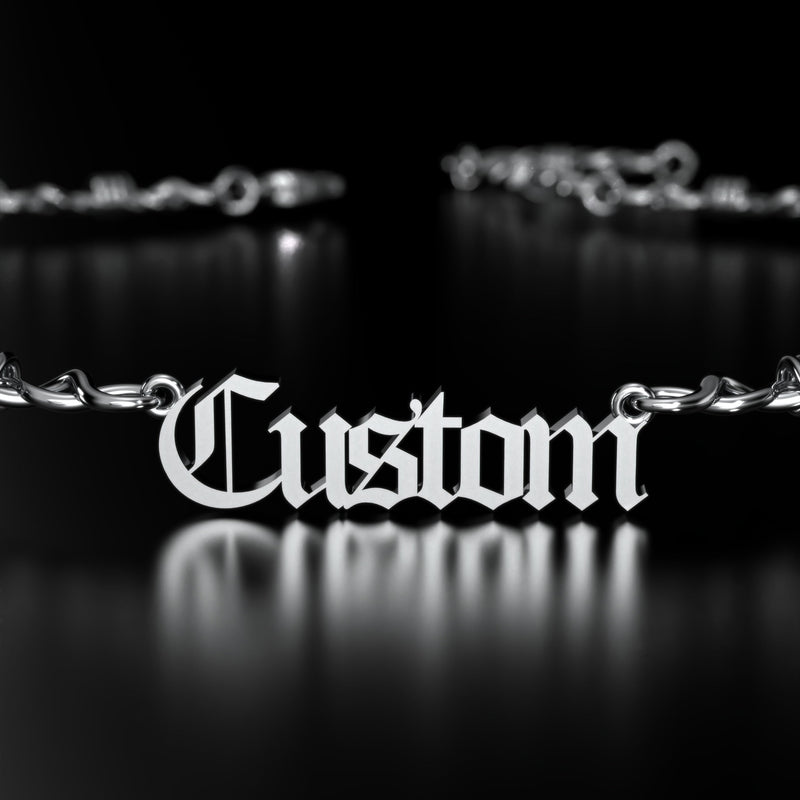 Barb Wire Personalized Necklace