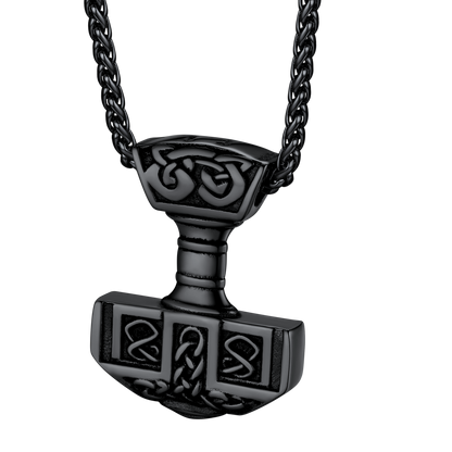Faithheart Norse Viking Thor's Hammer Necklace Mjolnir Pendant for