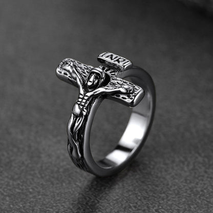 Christian Jesus Crucifix Cross Ring for
