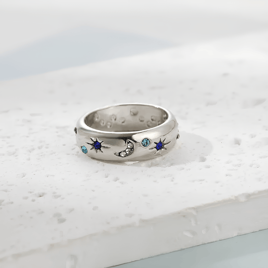 Moon & Stars Celestial Ring