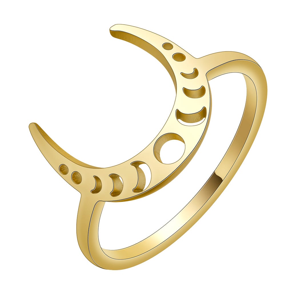 Horned of God Crescent Moon Ring