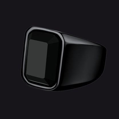 Black Onyx Stone Ring Signet Ring for Size 07-12