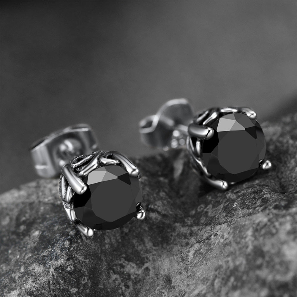 Celtic Ruby Stud Earrings for in Stainless Steel
