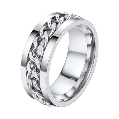 Cuban Chain Fidget Ring for Anxiety
