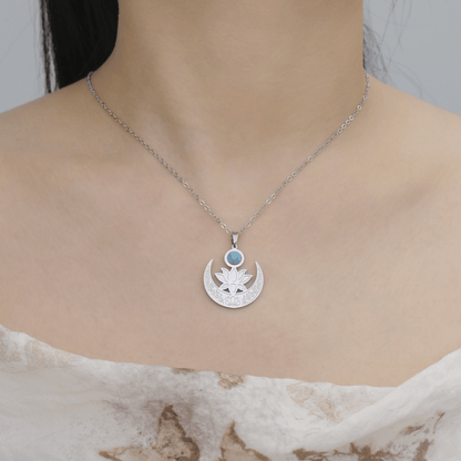 Enchanted Moon Lotus Blossom Necklace