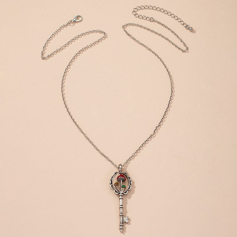 Mystical Mushroom Key Necklace