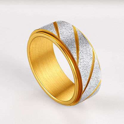 Rotatable Fidget Ring for Anxiety Stainless Steel