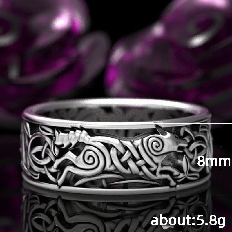 Celtic Werewolf Wild Spirit's Embrace Ring