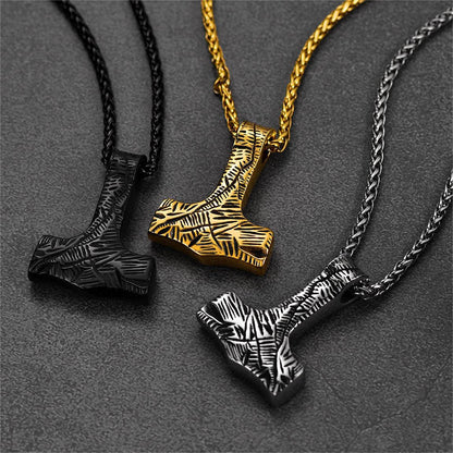 Flash Viking Thor's Hammer Necklace Mjolnir Pendant for