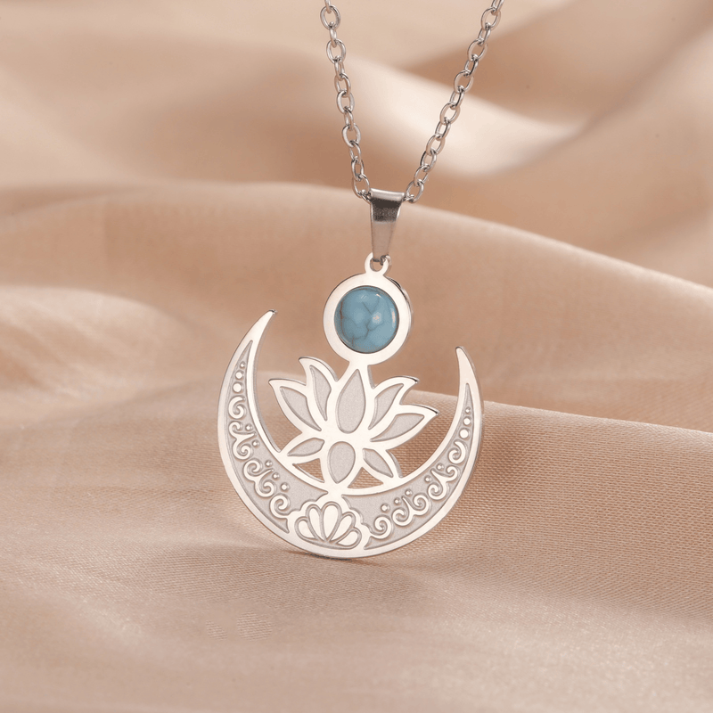 Enchanted Moon Lotus Blossom Necklace