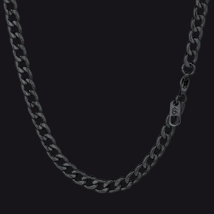 5mm Flat Curb Cuban Chain Link Necklace for