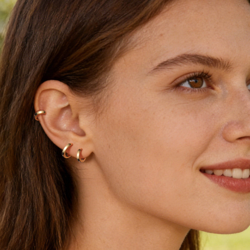 5 Pairs Minimalist Hoop Earrings Set for