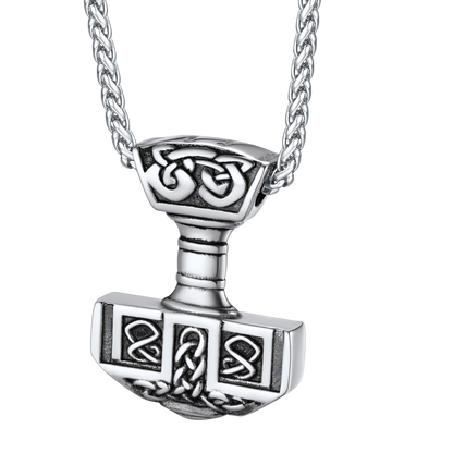 Faithheart Norse Viking Thor's Hammer Necklace Mjolnir Pendant for