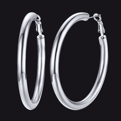 Chunky 5mm Hoop Earrings With Lobster Clasp for