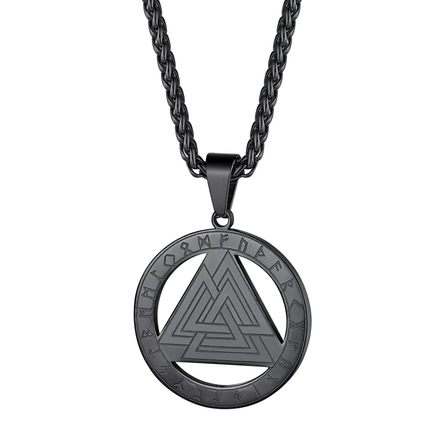 Faithheart Viking Rune Valknut Necklace for