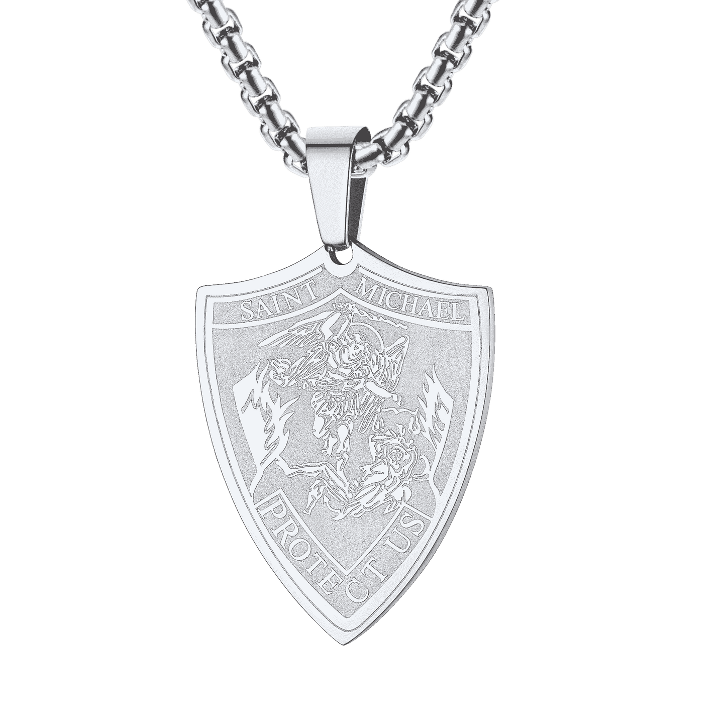 Saint Michael Necklace Archangel Shield Pendant for